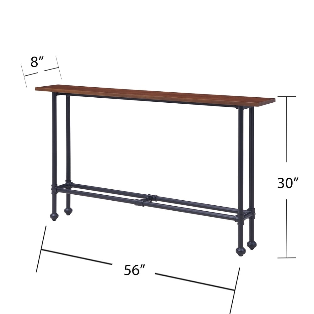 SEI Furniture Northrup Black/Espresso Console Table
