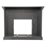 SEI Furniture Dalaro Modern Electric Fireplace with Faux Stone Mantel
