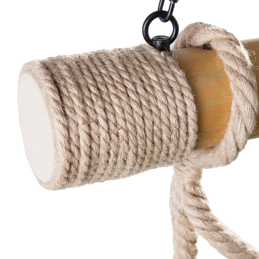 The Curated Nomad Merlin Natural 6-rope Island Pendant Light