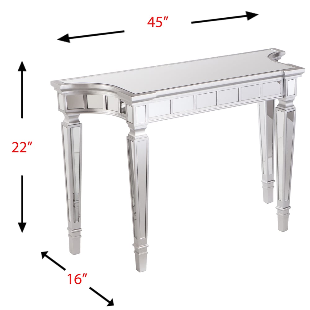 SEI Furniture Olivia Glam Mirrored Console Table