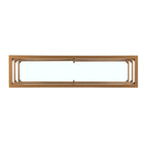 SEI Furniture Jensen Narrow Metal Console Table w/ Glass Shelves - Gold