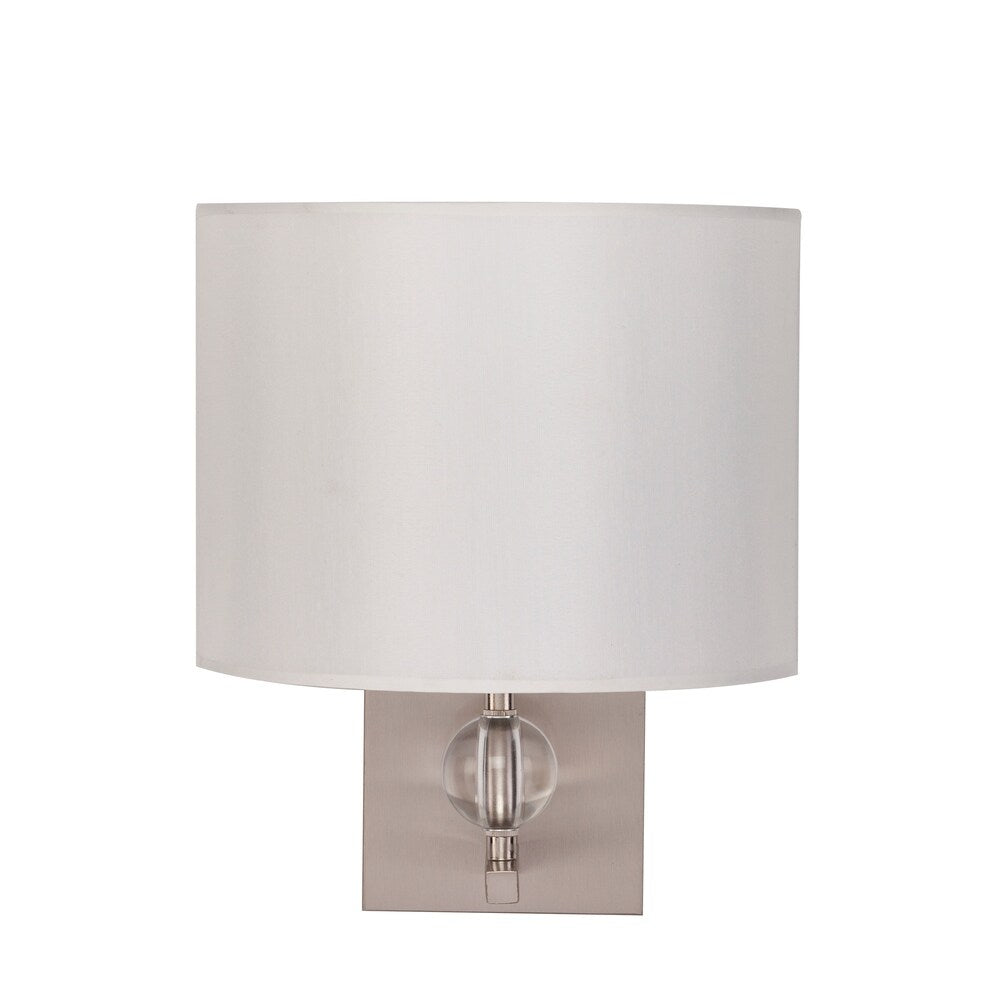 Porch & Den Capehorn White/ Brushed Nickel Fabric Wall Sconce (Set of 2)