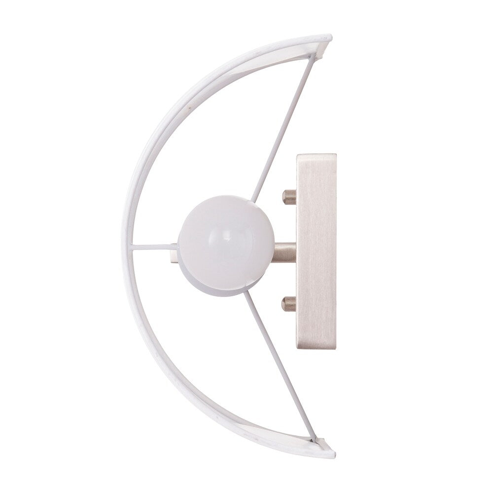 Porch & Den Capehorn White/ Brushed Nickel Fabric Wall Sconce (Set of 2)