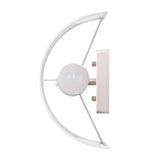 Porch & Den Capehorn White/ Brushed Nickel Fabric Wall Sconce (Set of 2)