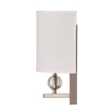 Porch & Den Capehorn White/ Brushed Nickel Fabric Wall Sconce (Set of 2)