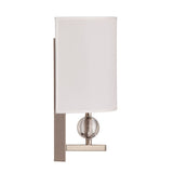Porch & Den Capehorn White/ Brushed Nickel Fabric Wall Sconce (Set of 2)
