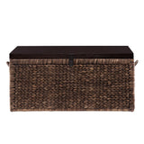 SEI Furniture Keene Espresso Woven Hyacinth Trunk Coffee Table