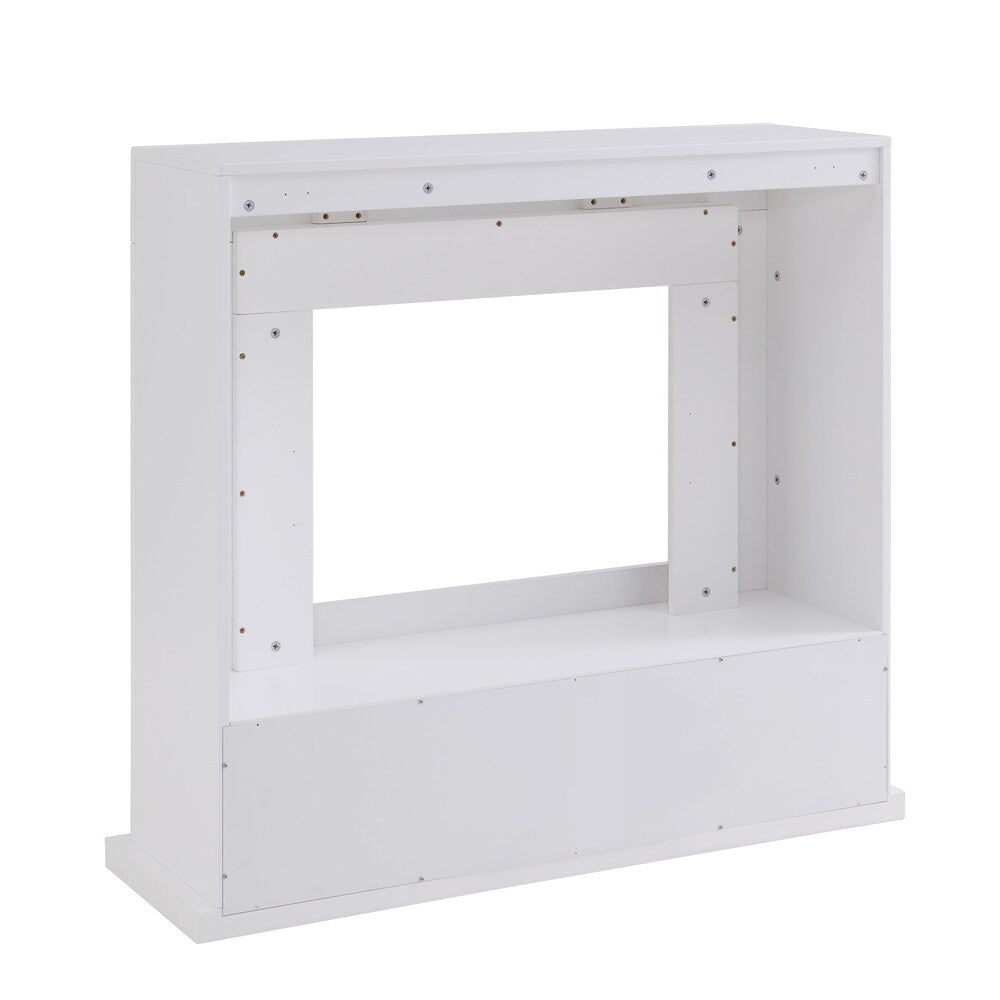SEI Furniture Larry Industrial White Color Changing LED Fireplace