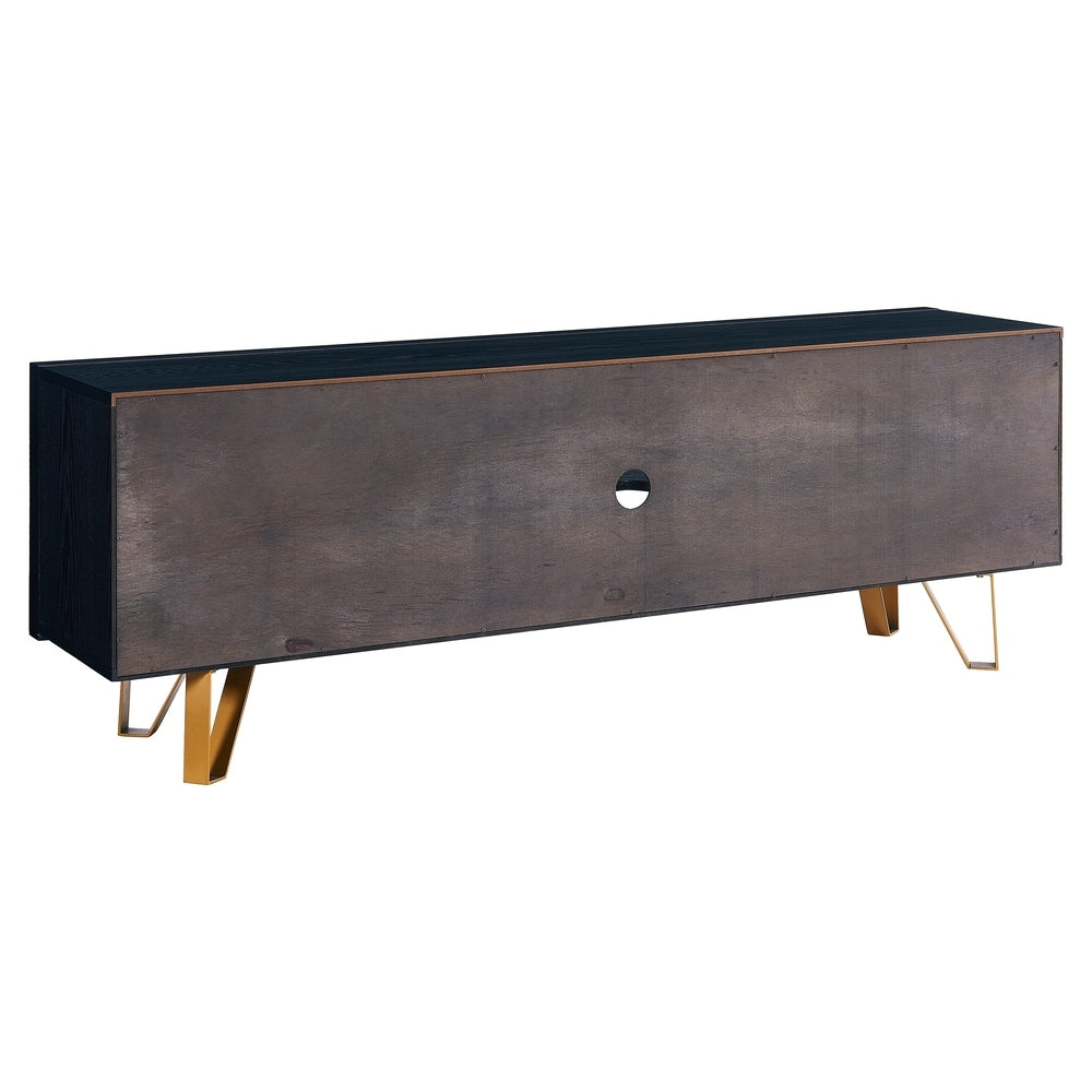 SEI Furniture Remi Black Modern Media TV Stand for TV's up to 68"