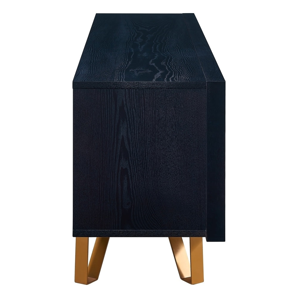 SEI Furniture Remi Black Modern Media TV Stand for TV's up to 68"