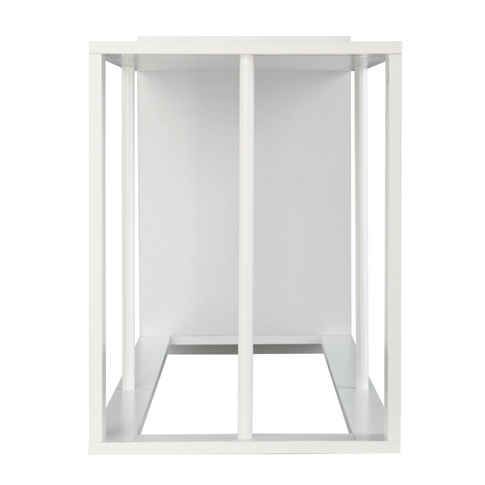 Porch & Den Upperline White Entryway Valet Stand with Mirror