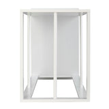 Porch & Den Upperline White Entryway Valet Stand with Mirror