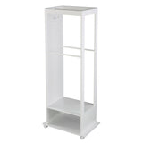 Porch & Den Upperline White Entryway Valet Stand with Mirror