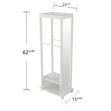 Porch & Den Upperline White Entryway Valet Stand with Mirror