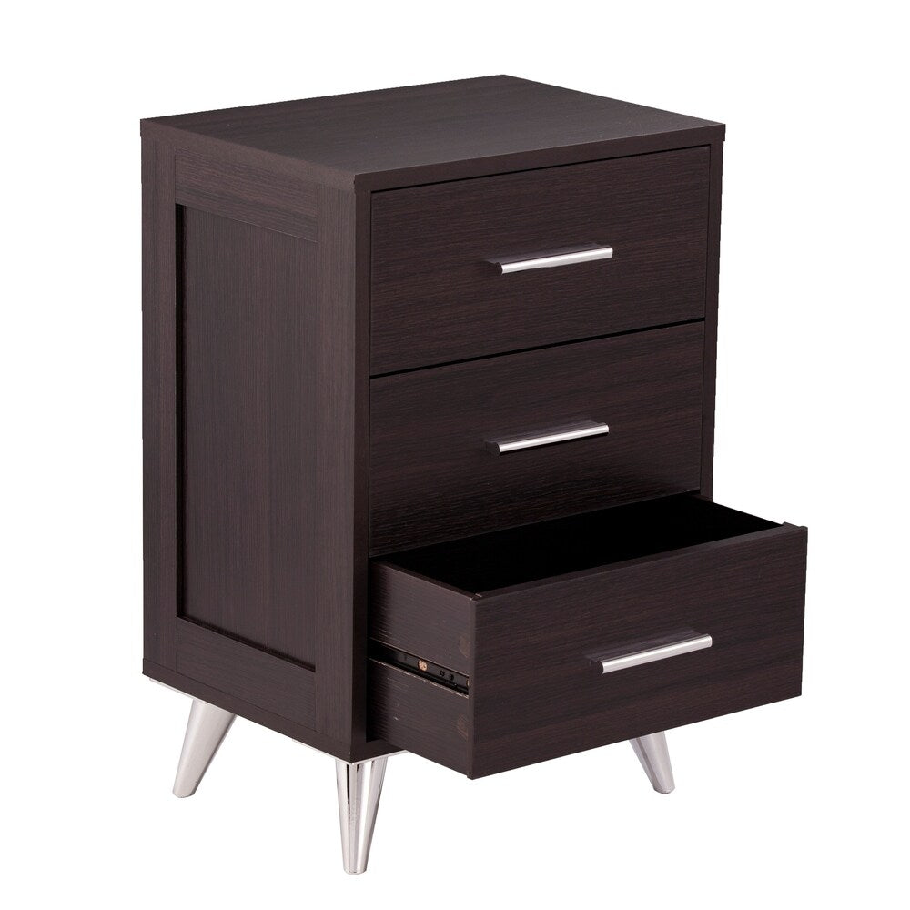 SEI Furniture Narva Mid-century Modern Storage Nightstand