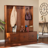 Parton Wood Entryway Hall Tree and Bench