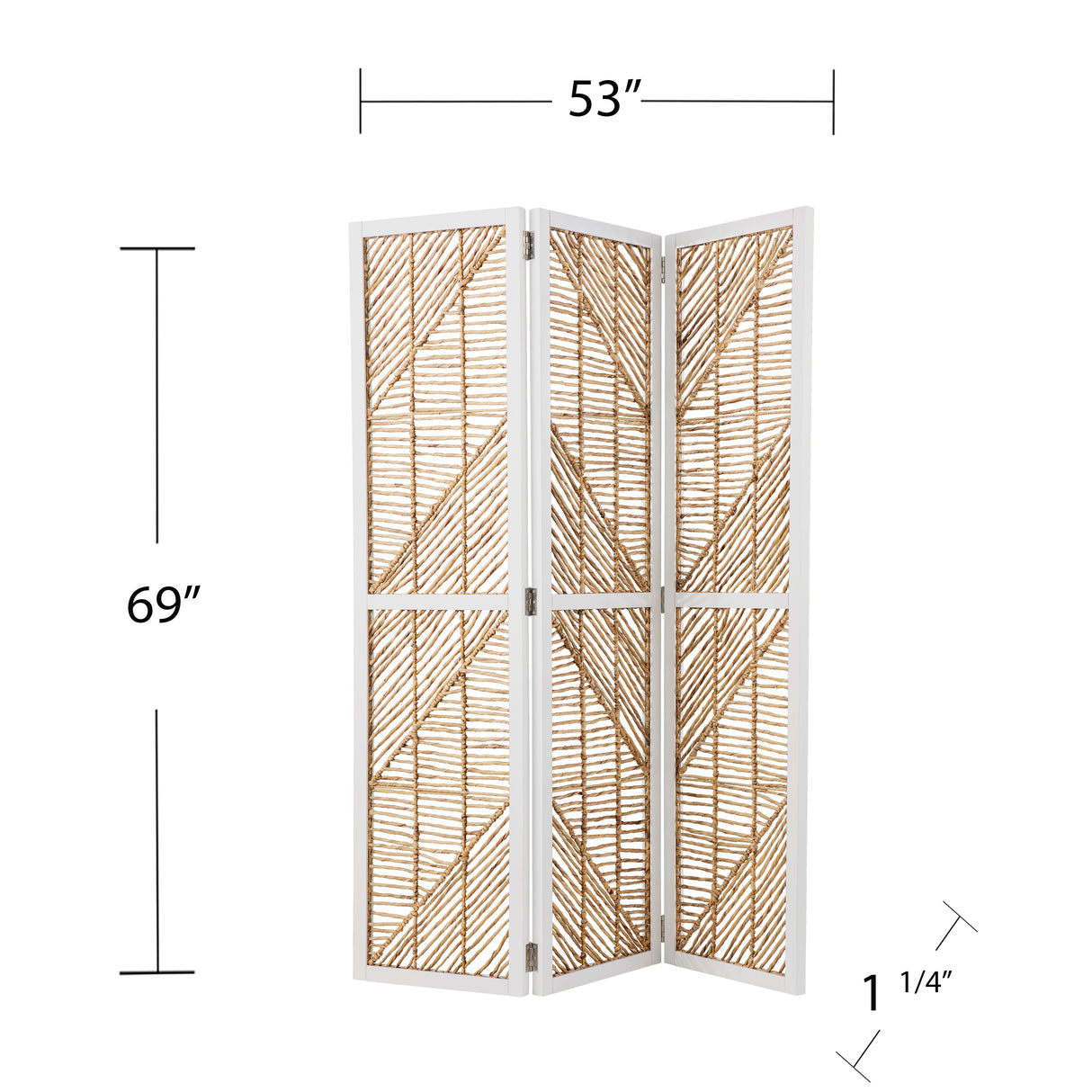 SEI Furniture Querrance Eclectic Natural Woven Fiber Room Divider/Screen