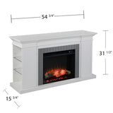 SEI Furniture Repetto Transitional White Wood Electric Fireplace
