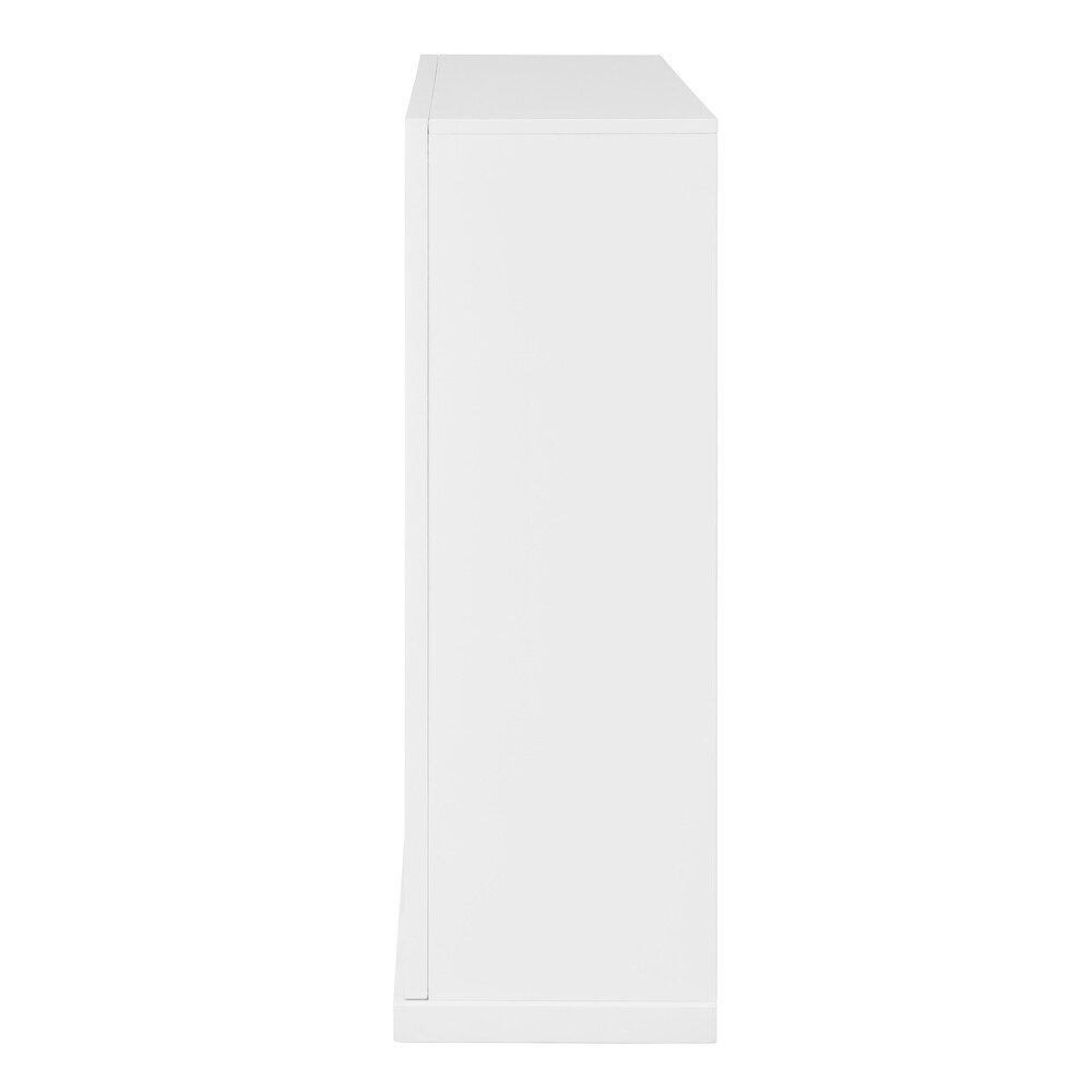 SEI Furniture Modern White Wood Color Changing LED Fireplace