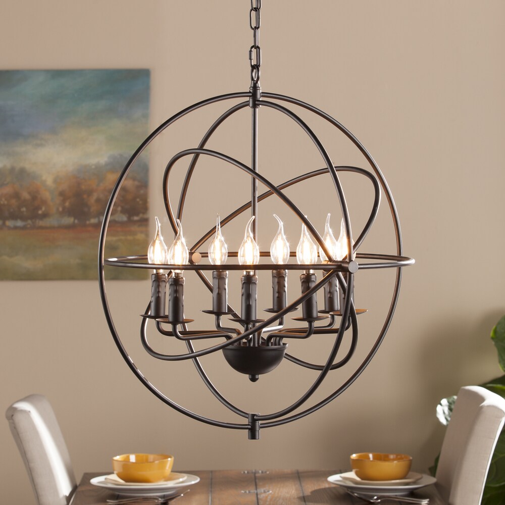 SEI Furniture Stilo 8-Light Atomic Globe Pendant Lamp