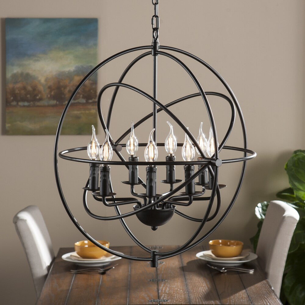 SEI Furniture Stilo 8-Light Atomic Globe Pendant Lamp