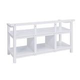 Porch & Den Sylvester White Entryway Storage Bench