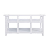 Porch & Den Sylvester White Entryway Storage Bench