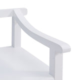 Porch & Den Sylvester White Entryway Storage Bench