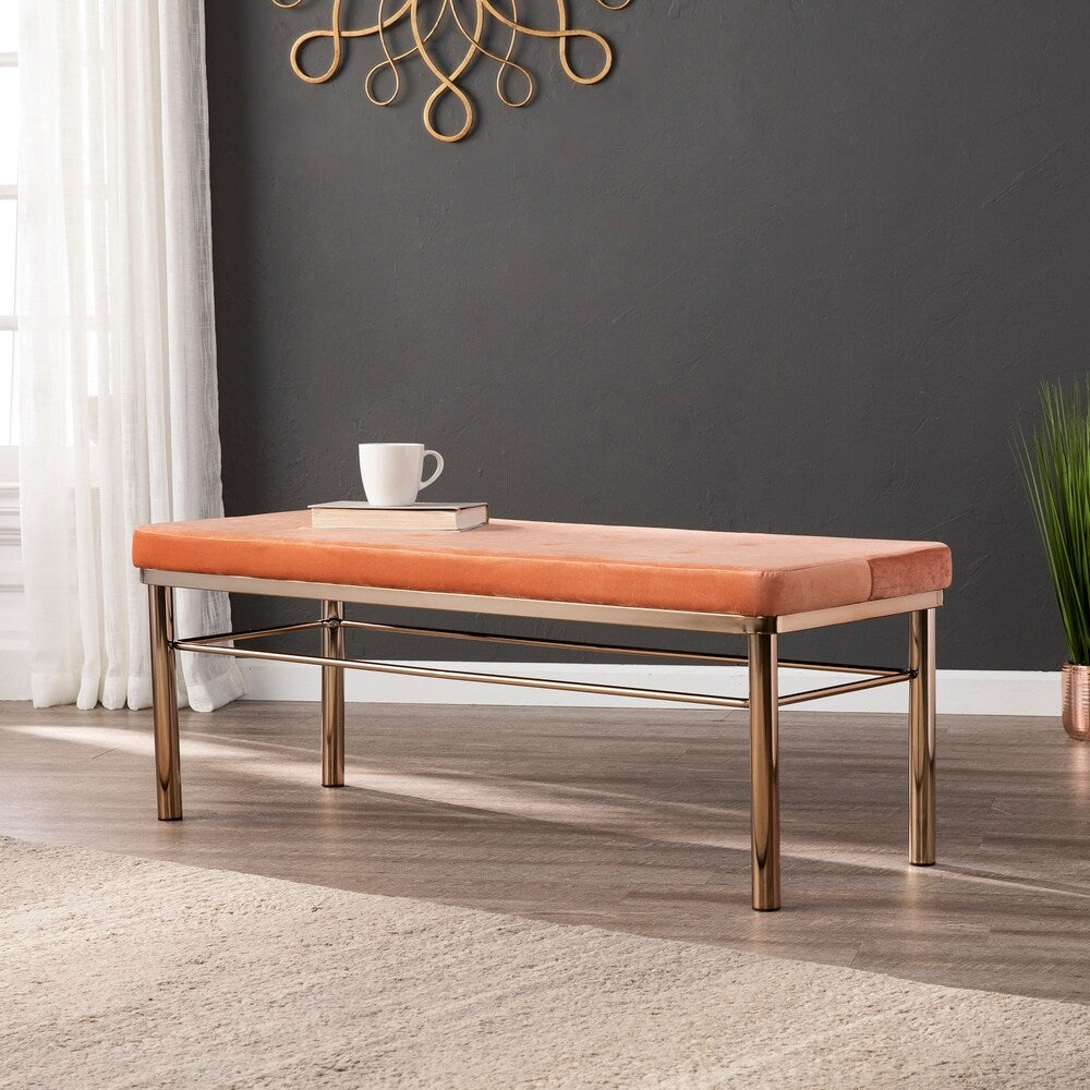 Verget Art Deco Glam Velvet Bench