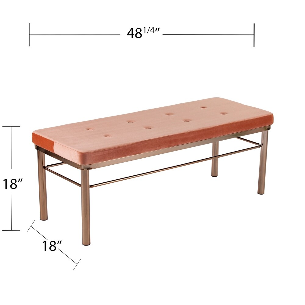 Verget Art Deco Glam Velvet Bench