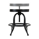 SEI Furniture Horstmann Industrial White Adjustable Swiveling Stool