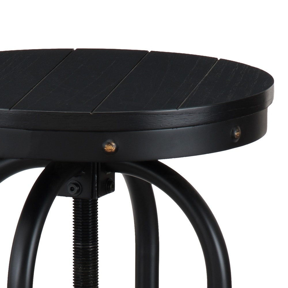 SEI Furniture Horstmann Industrial White Adjustable Swiveling Stool