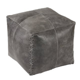 Harper Genuine Leather Pouf