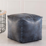 Harper Genuine Leather Pouf