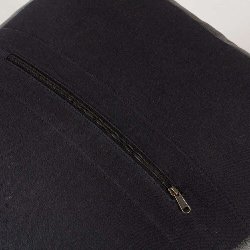 Harper Genuine Leather Pouf