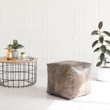 Harper Genuine Leather Pouf