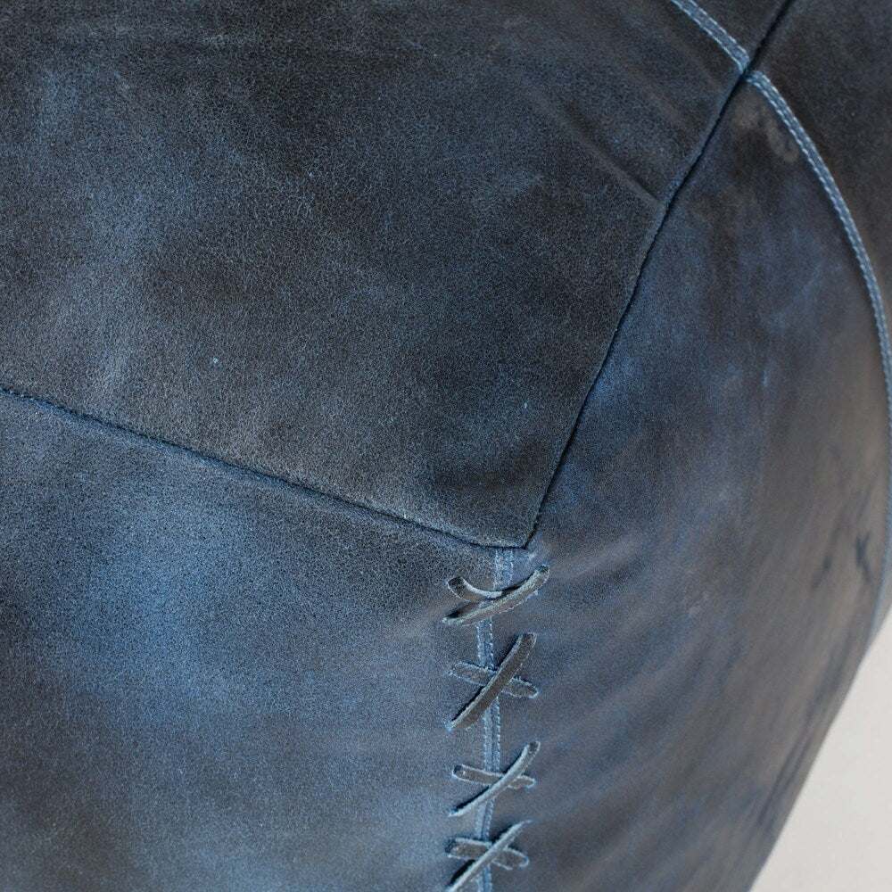 Harper Genuine Leather Pouf