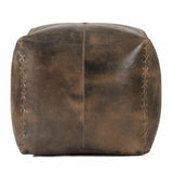Harper Genuine Leather Pouf