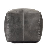 Harper Genuine Leather Pouf