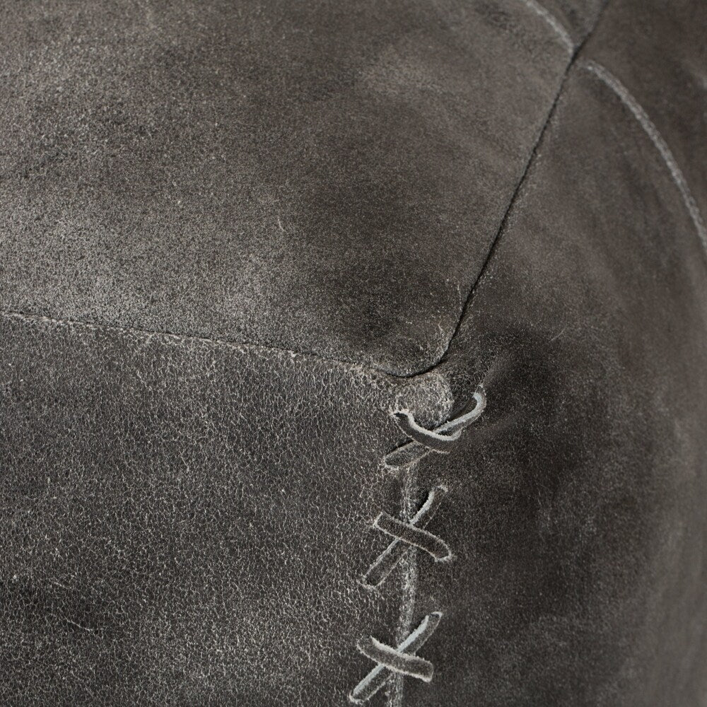 Harper Genuine Leather Pouf