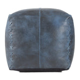 Harper Genuine Leather Pouf