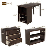 Harper & Bright Designs Wood Twin Low Study Loft Bed