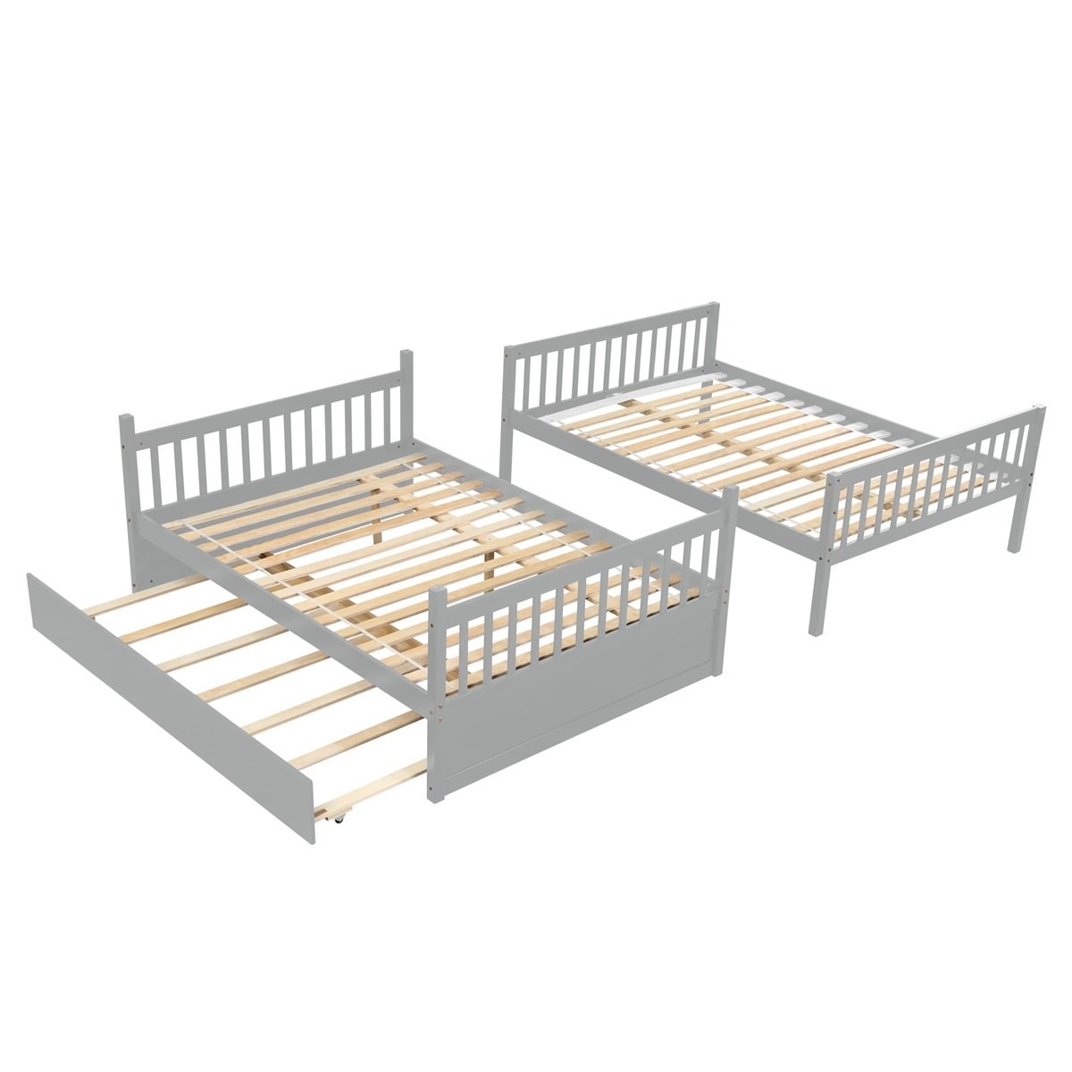 Harper & Bright Full-over-Full Detachable Bunk Bed w/ Twin Trundle