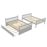 Harper & Bright Full-over-Full Detachable Bunk Bed w/ Twin Trundle