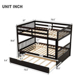 Harper & Bright Full-over-Full Detachable Bunk Bed w/ Twin Trundle