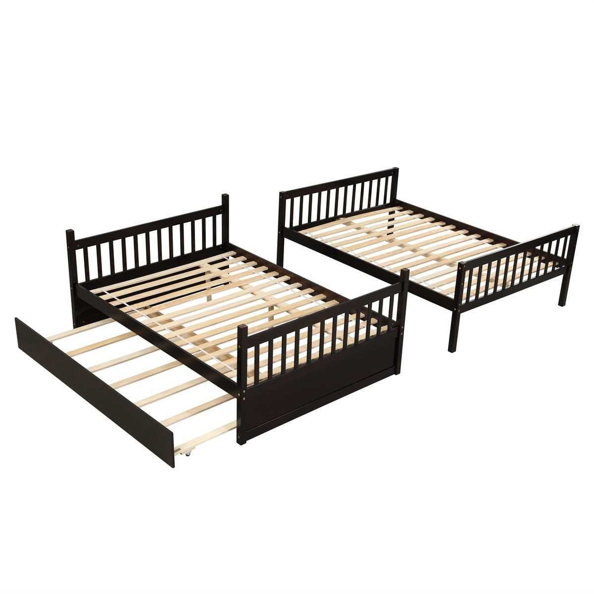 Harper & Bright Full-over-Full Detachable Bunk Bed w/ Twin Trundle
