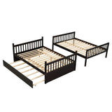 Harper & Bright Full-over-Full Detachable Bunk Bed w/ Twin Trundle