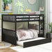 Harper & Bright Full-over-Full Detachable Bunk Bed w/ Twin Trundle
