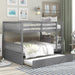 Harper & Bright Full-over-Full Detachable Bunk Bed w/ Twin Trundle