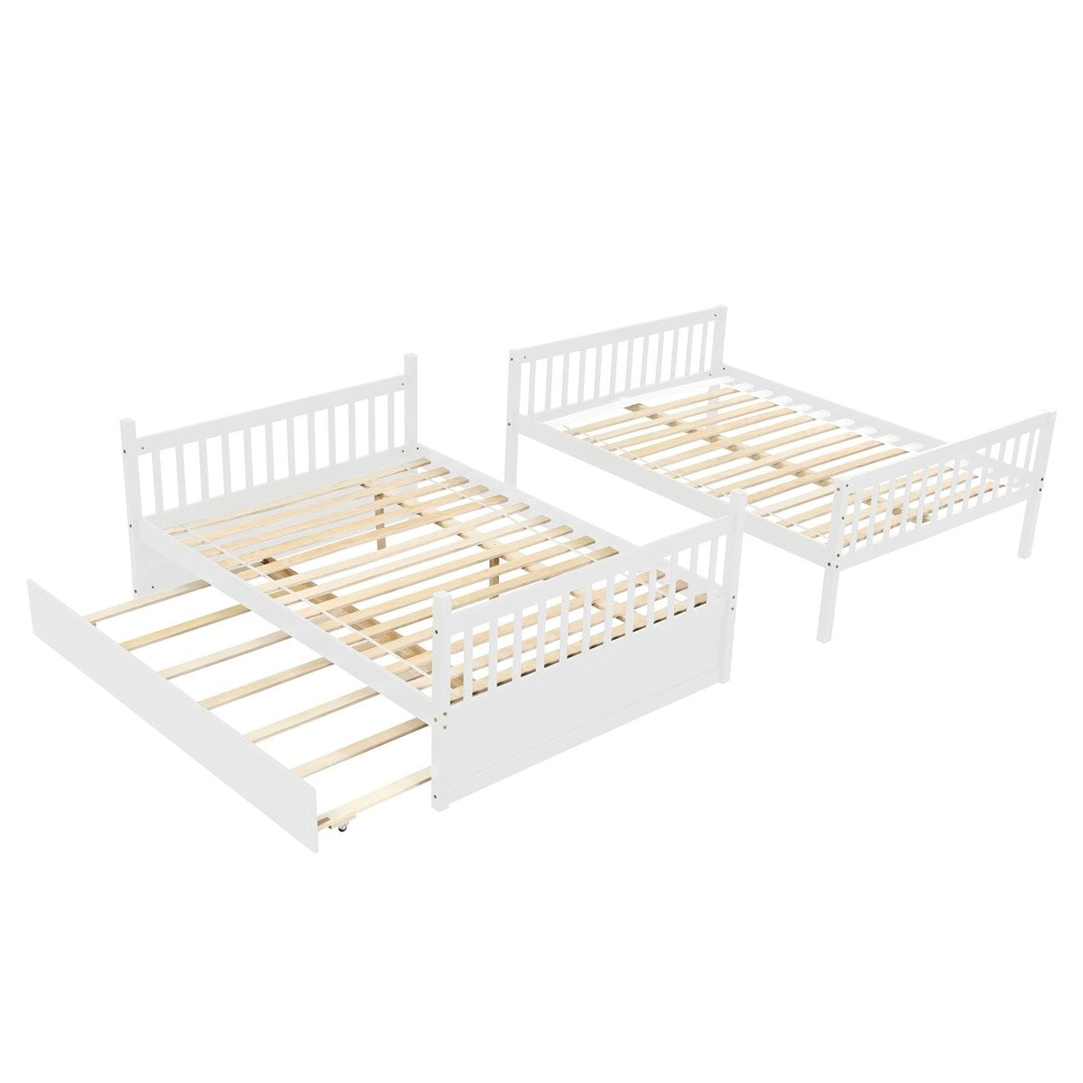 Harper & Bright Full-over-Full Detachable Bunk Bed w/ Twin Trundle